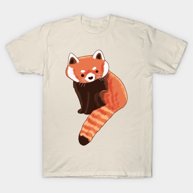 Red panda illustration T-Shirt by Mayarart